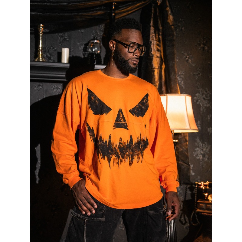 Halloween Pumpkin Ghost Face L - Blouse Off Shoulder recension och pris