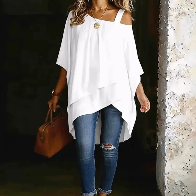 Casual Loose Irregular Off Sho - Blouse Off Shoulder recension och pris