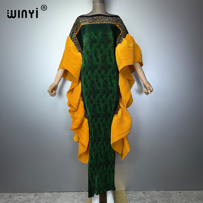 WINYI Slim Pleated Dress Elast - Cover Up Kaftan recension och pris
