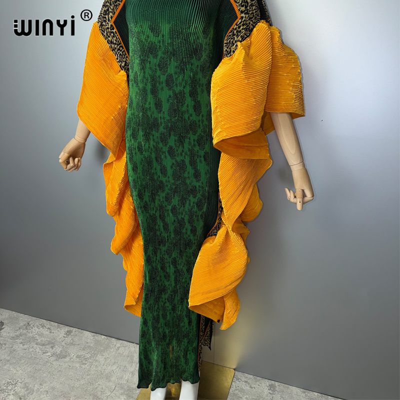 WINYI Slim Pleated Dress Elast - Cover Up Kaftan recension och pris
