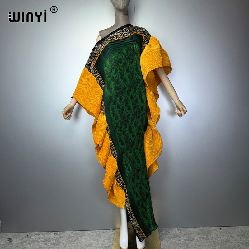WINYI Slim Pleated Dress Elast - Cover Up Kaftan recension och pris