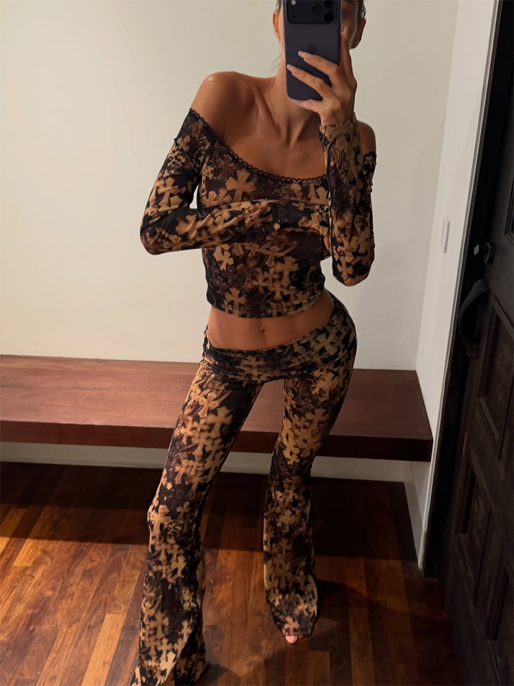 Ahagaga Women's Clothing Print - Crop Top Crochet recension och pris