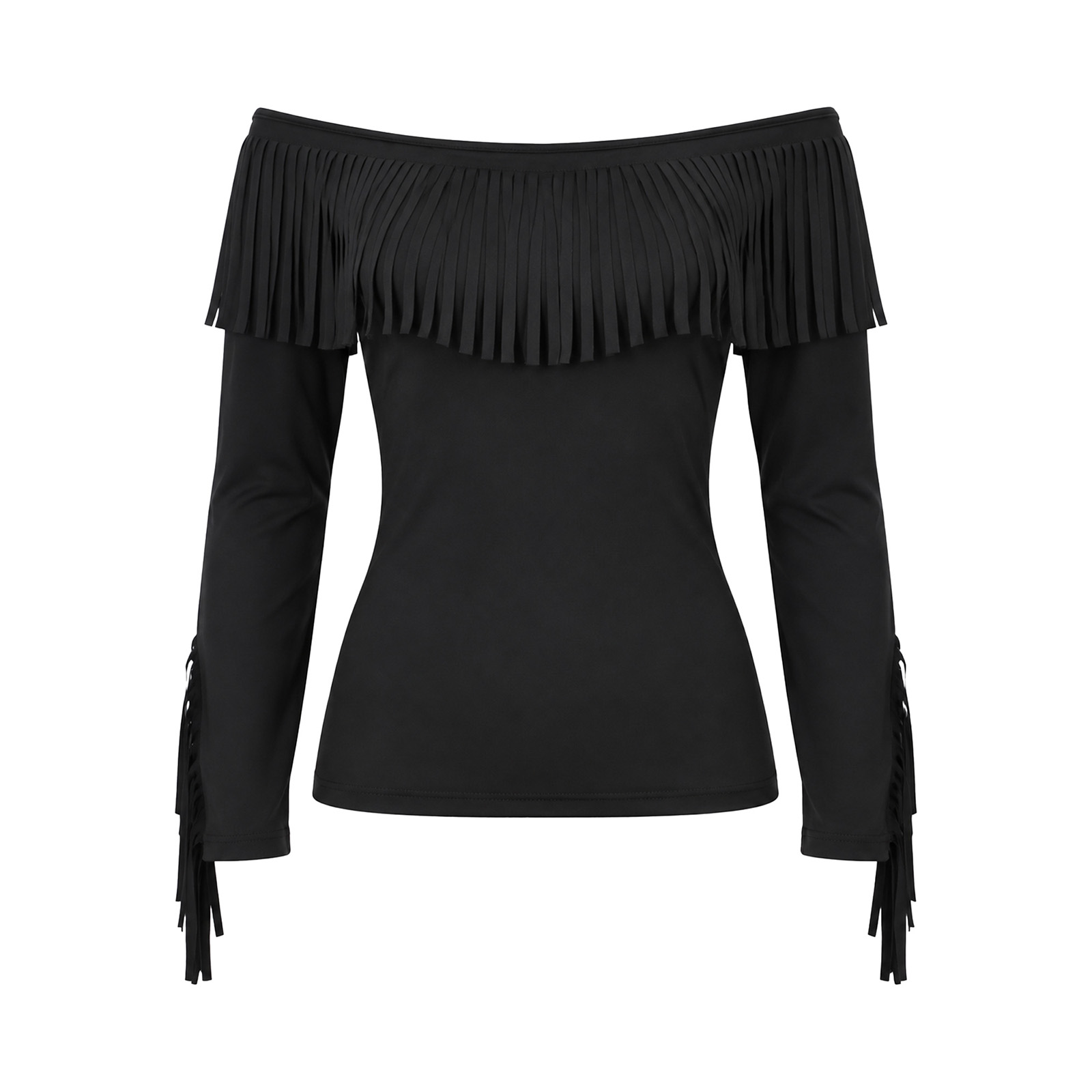 Womens Off Shoulder Tassel Blo - Blouse Off Shoulder recension och pris
