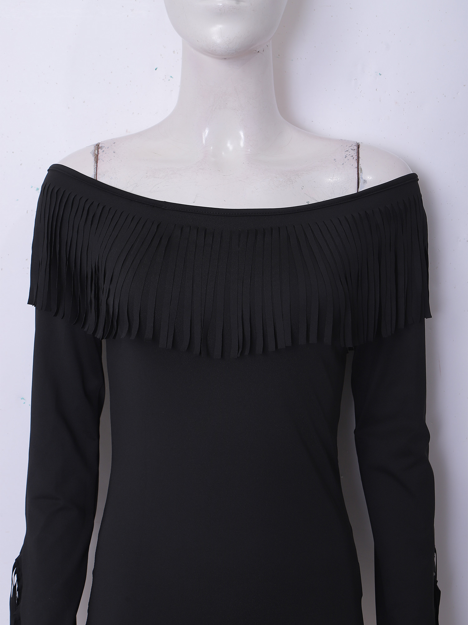 Womens Off Shoulder Tassel Blo - Blouse Off Shoulder recension och pris