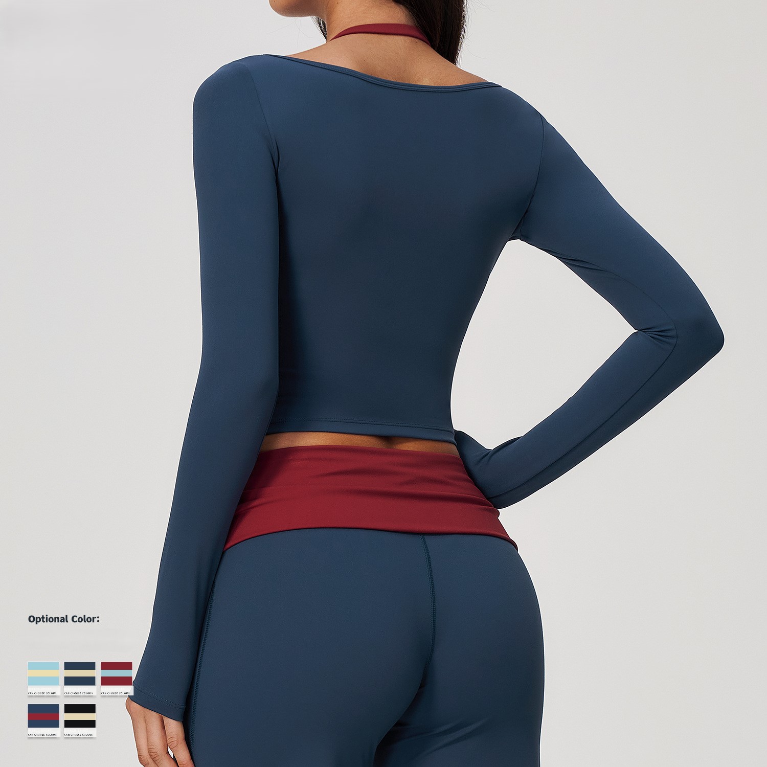 Halter Long Sleeve Yoga Crop T - Crop Top Crochet recension och pris