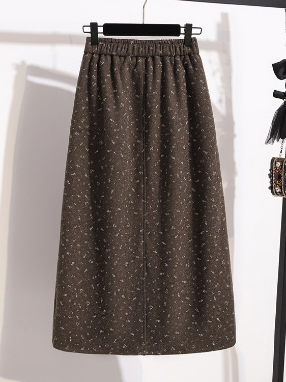 Autumn Winter plus Size Floral - Midi Skirt Floral recension och pris