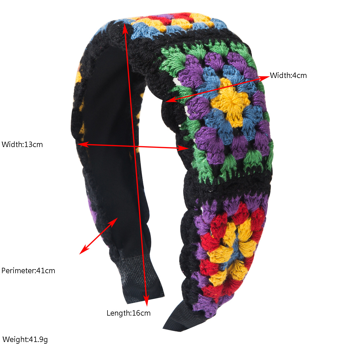 Boho Hand Knit Crochet Flower  - Headband Summer Knit recension och pris