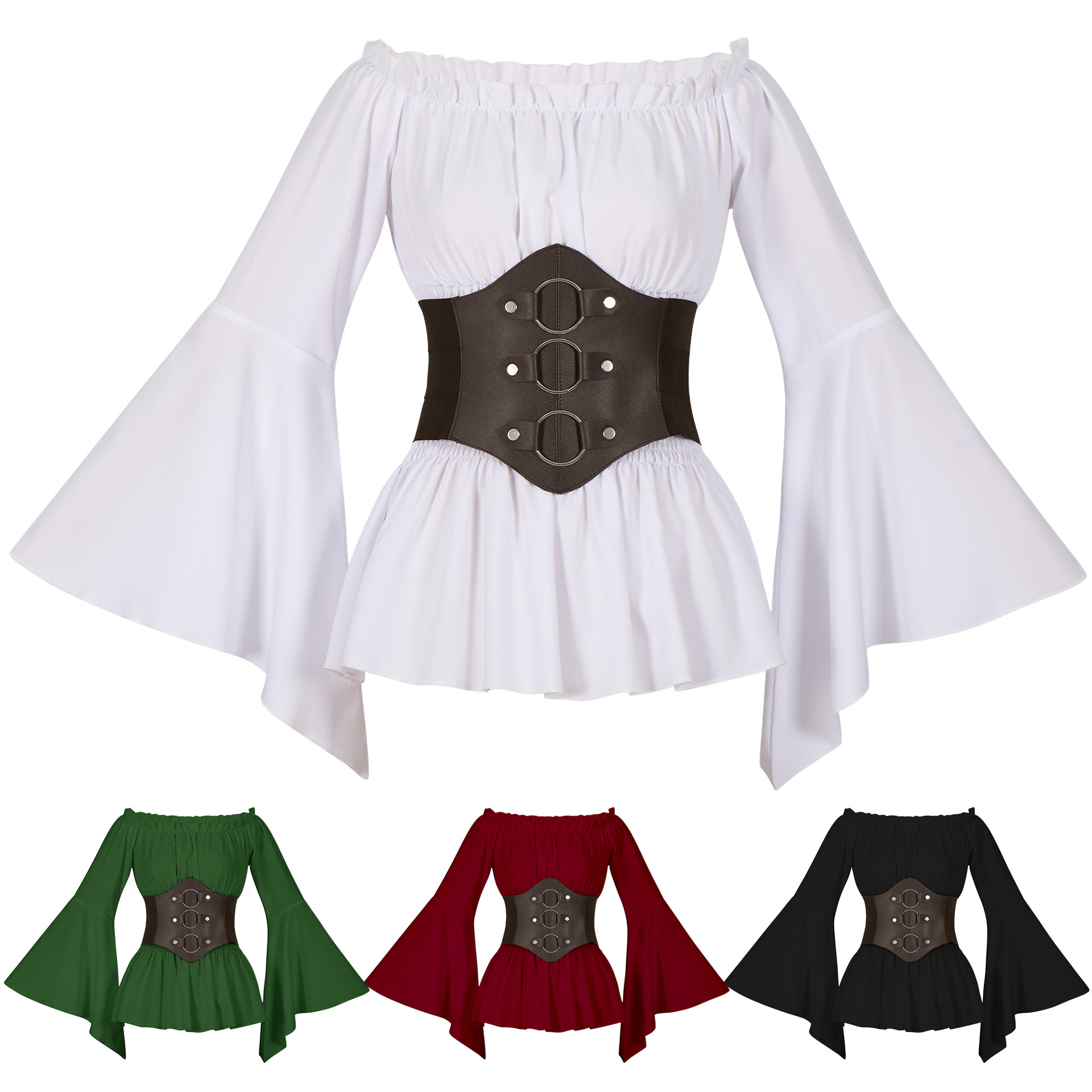 Medieval Victorian Pirate Shir - Blouse Off Shoulder recension och pris