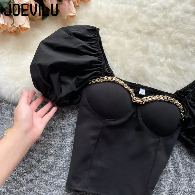 Belly Button Shirt Chic Chain  - Blouse Off Shoulder recension och pris