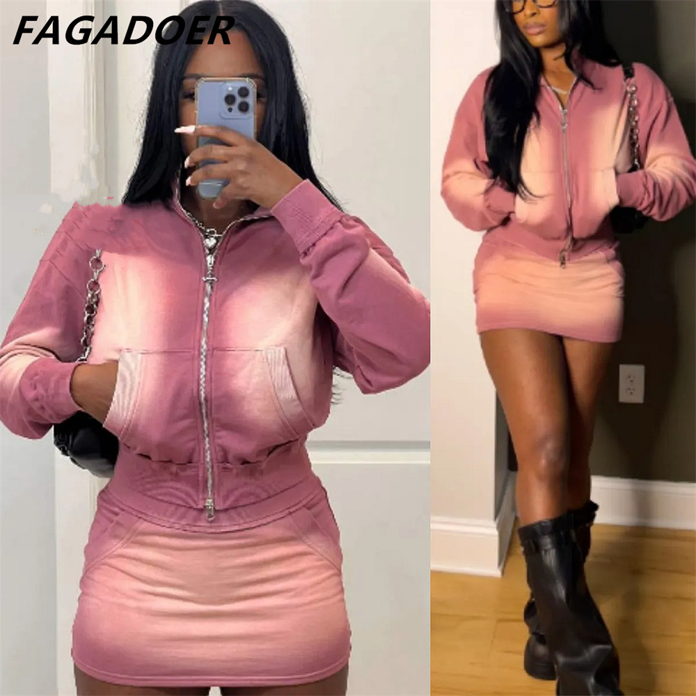 FAGADOER Pink Tie Dye Print Tw - Crop Top Crochet recension och pris