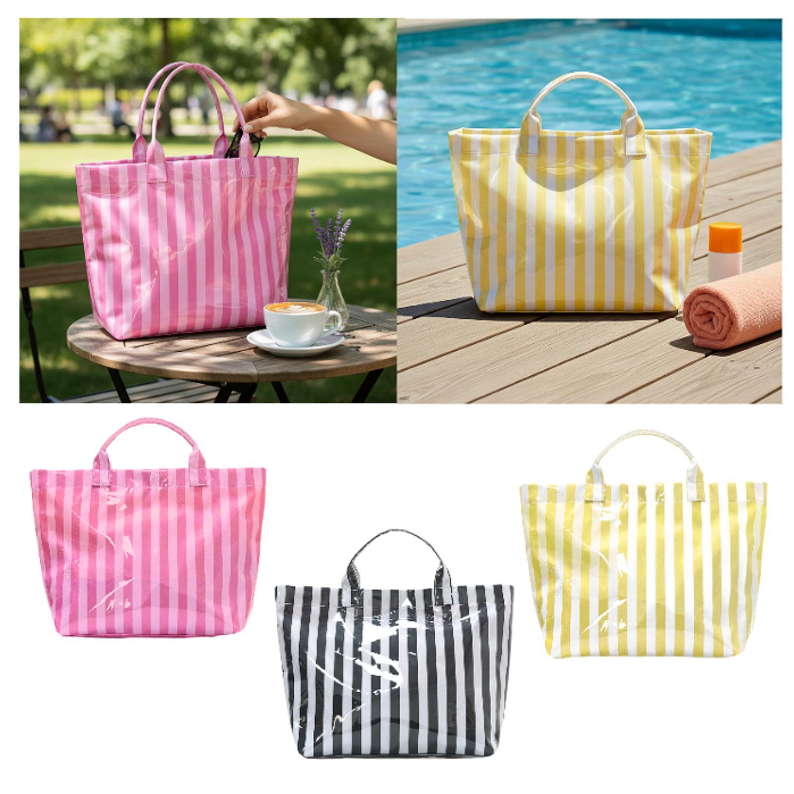 Large Striped Waterproof Tote  - Tote Bag Beach recension och pris